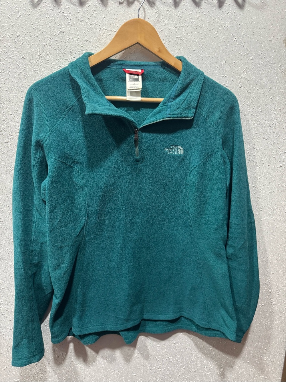 The North Face Women's Teal Quarter-Zip Fleece Pullover Jacket